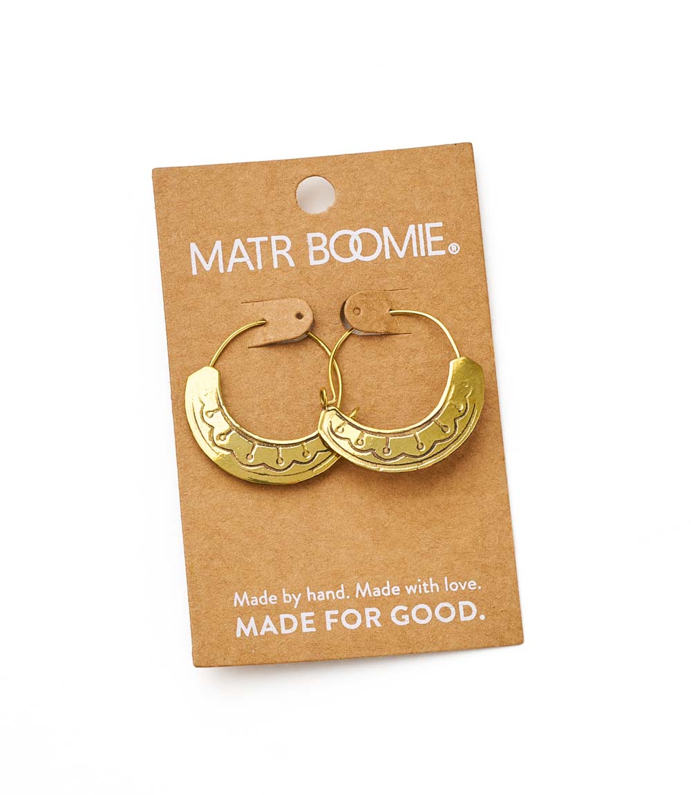 Yashi Embossed Hoop Earring