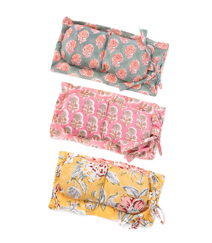 Aaram Weighted Eye Pillow - Flaxseed, Assorted, Microwavable