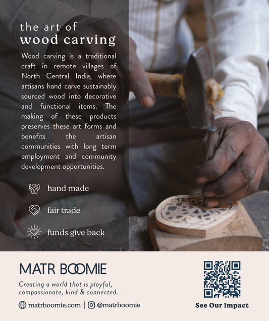 Wood Carving Shelf Talker
