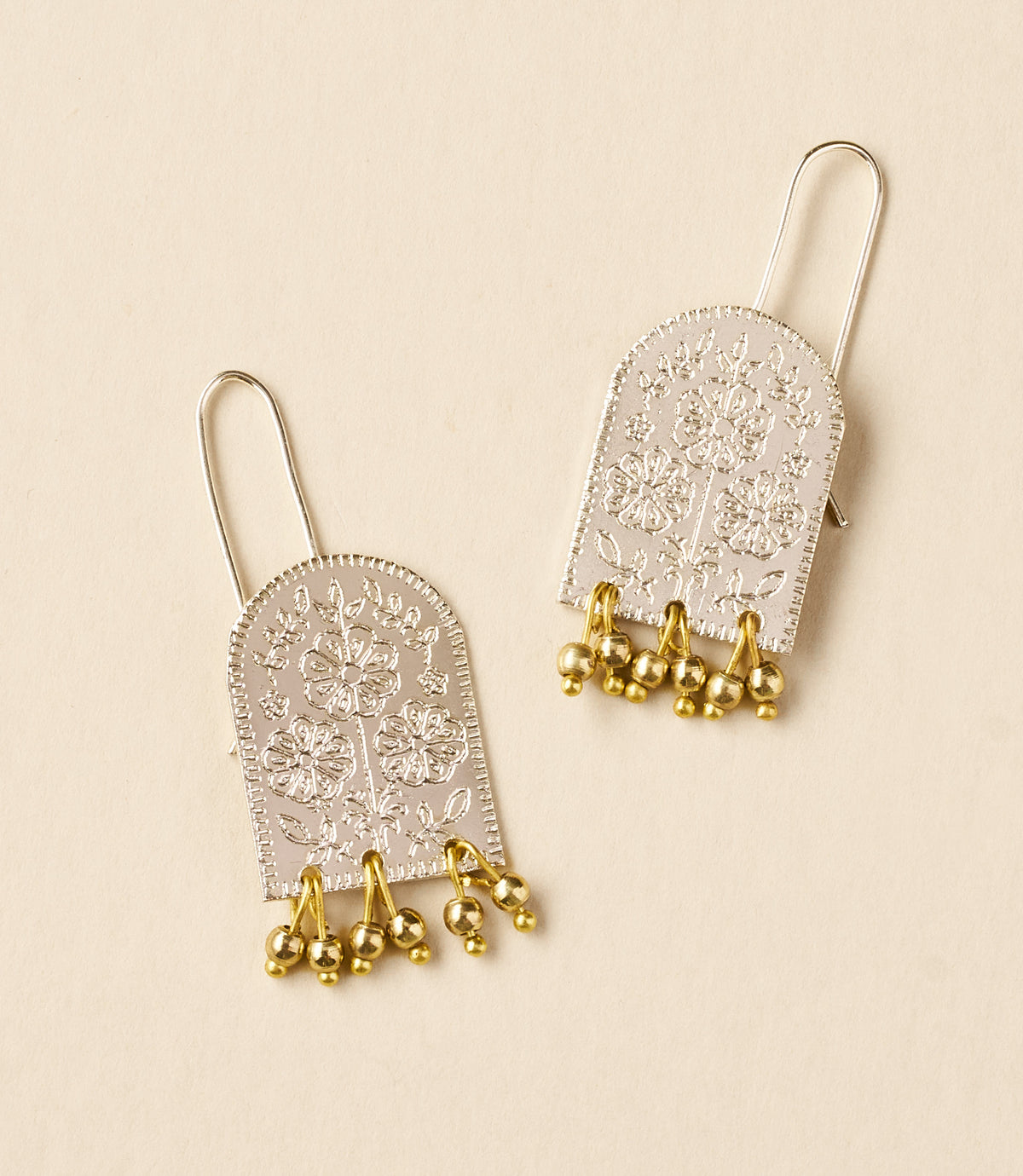 Haveli Etched Statement Earring
