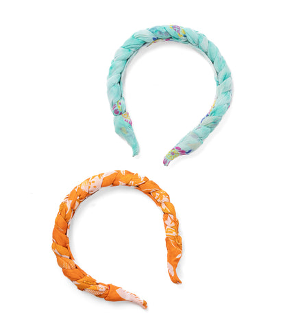 Braided Headband - Assorted Upcycled Sari Fabric