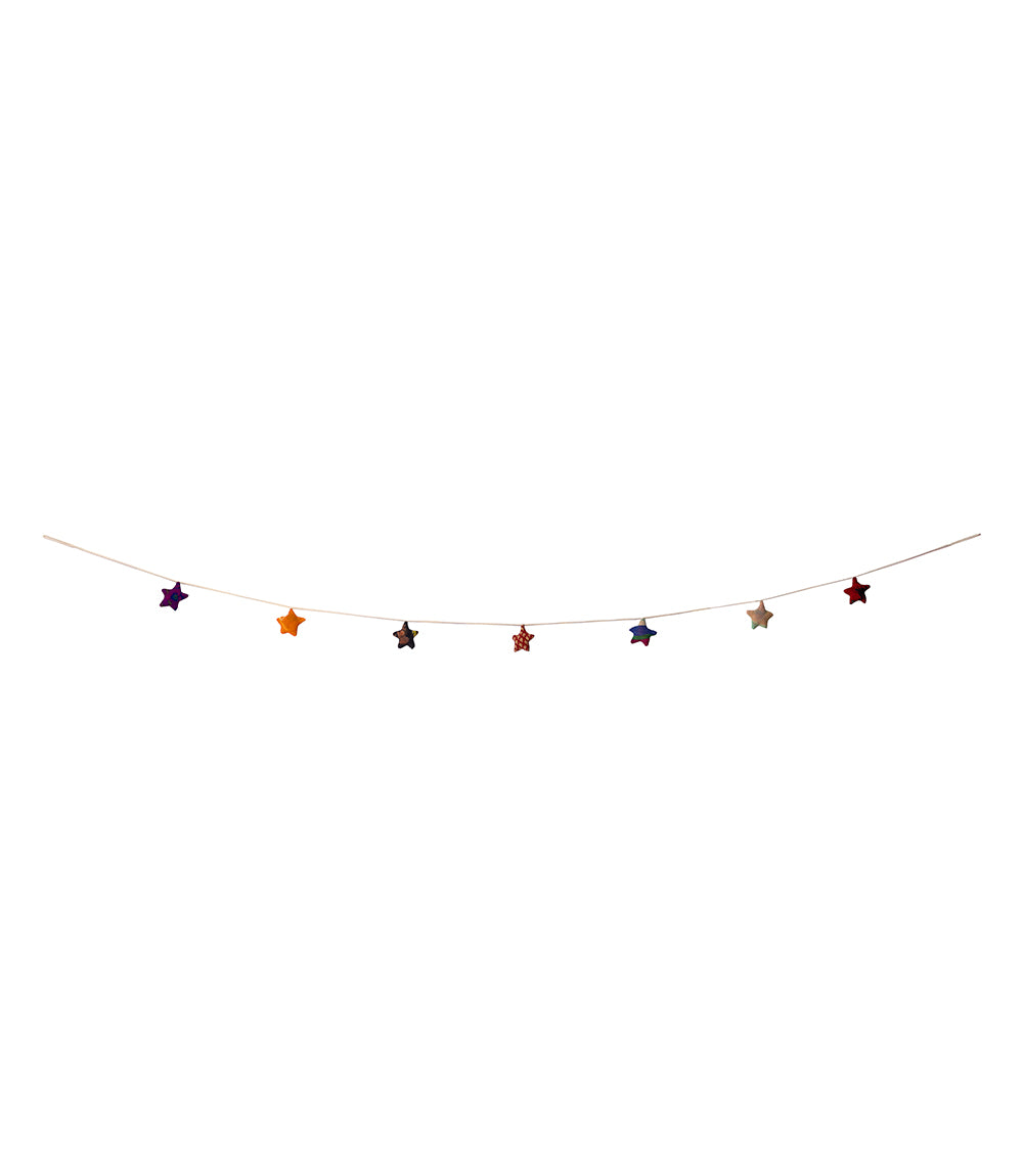 Star Upcycled Sari Garland - Assorted Colors