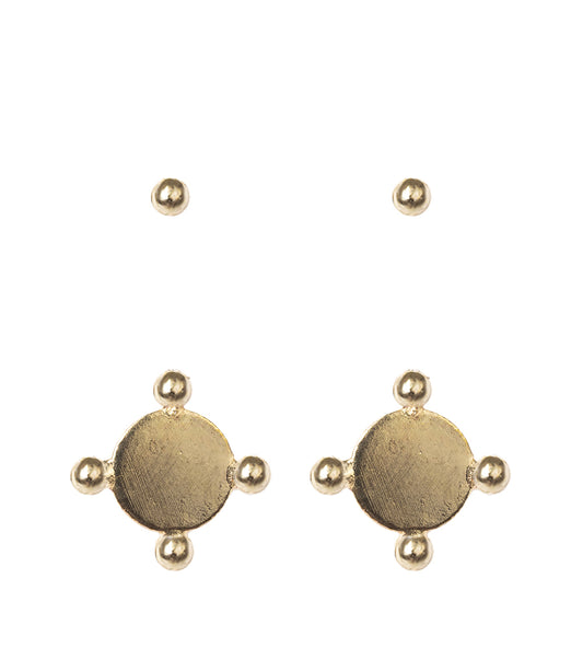 Pari Dot Disc Earring Set - Set of 2