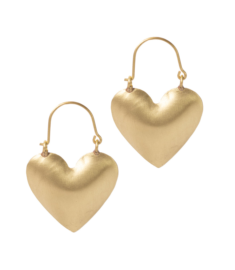 Pratima Heart Hoop Earrings