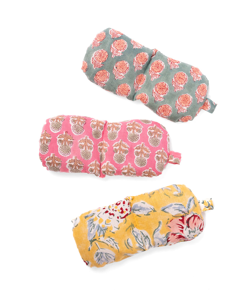 Aaram Weighted Eye Pillow - Flaxseed, Assorted, Microwavable