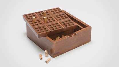 Sudoku Wooden Peg Game - Hand Carved Wood